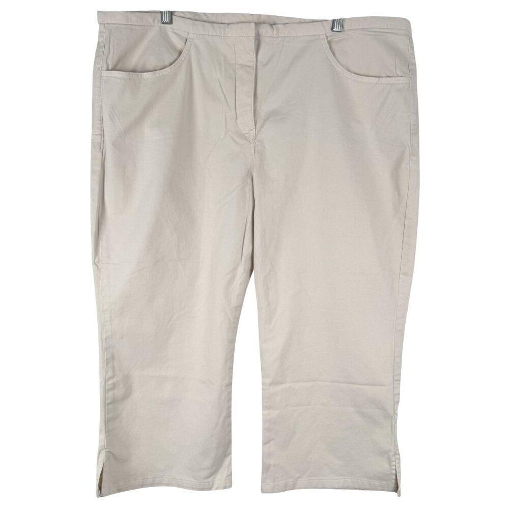Banana Republic Mid Rise Capri Cropped Pants Womens Size 20 Ivory NWT PT-2766